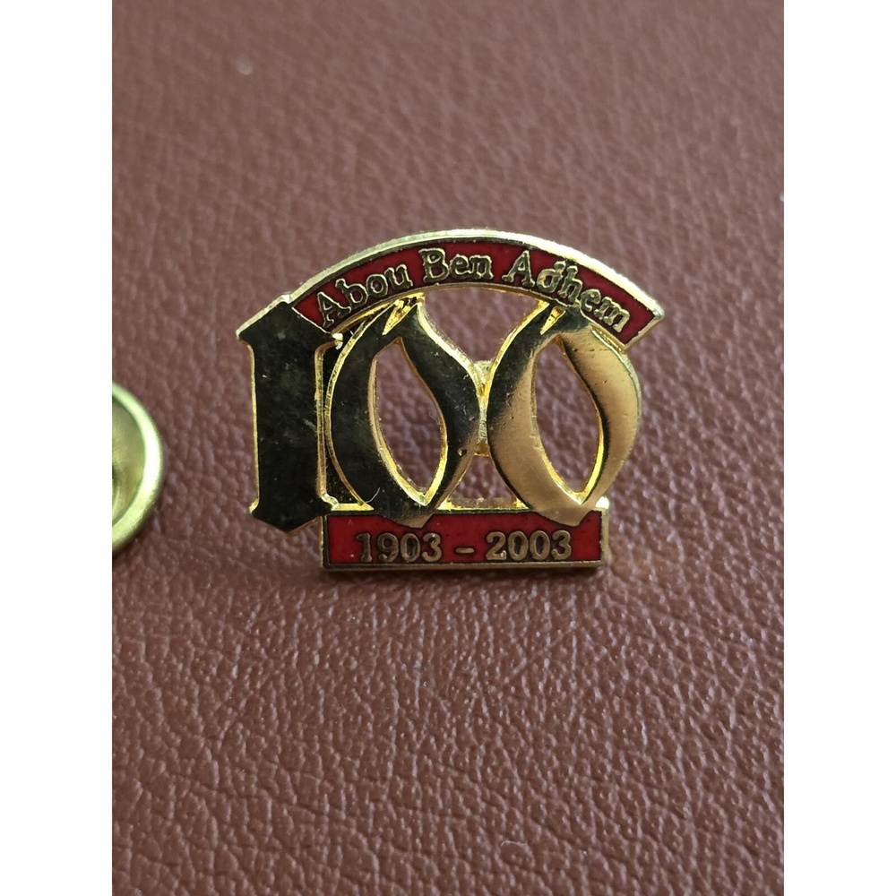 100 Year Anniversary Abou Ben Adhem Shriner Hat Lapel Pins 1903-2003